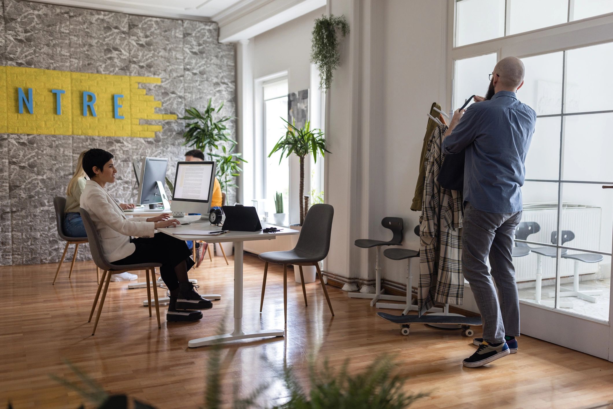 Professional arriving to work—dependable staffing and operational support